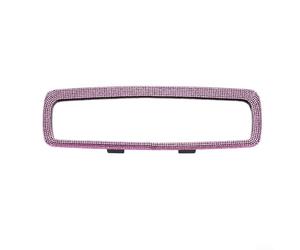 Bling Car Rear View MIRRORs Cover with For Crystal Diamonds Rhinestones, Elastic Stretch Interior Trim Accessory for Women Girls, FITs Auto Decor Pink White(Pink)