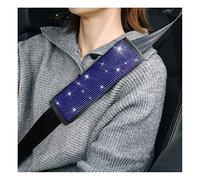 Bling Car Seat Belt Shoulder Pads, 2PCS Rhinestone Crystal Auto Seat Belt Covers, Diamonds Glitter Seatbelt Cushions for Women Girl, Car Decor Accessories for Most Cars, Trucks, SUV (Blue)