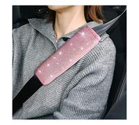 Bling Car Seat Belt Shoulder Pads, 2PCS Rhinestone Crystal Auto Seat Belt Covers, Diamonds Glitter Seatbelt Cushions for Women Girl, Car Decor Accessories for Most Cars, Trucks, SUV (Pink)