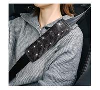 Bling Car Seat Belt Shoulder Pads, 2PCS Rhinestone Crystal Auto Seat Belt Covers, Diamonds Glitter Seatbelt Cushions for Women Girl, Car Decor Accessories for Most Cars, Trucks, SUV (Black)