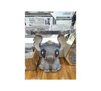Bling Ceramic Stitch Silver Table 60x50Cm