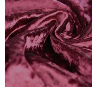 Bling Crushed Velvet Velour Soft Fabric Curtains Blinds Dress Making Blankets Throws Cushions Sofas Chairs Home Décor Crafts Furnishing Upholstery | 58" - 147cm Wide | Sold Per Metre (Wine)