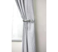 Bling Diamond - Pair of Holdaback Tiebacks with End Finials in Chrome - Emma Barclay | TJ Hughes