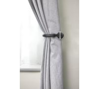 Bling Diamond - Pair of Holdaback Tiebacks with End Finials in Matt Black - Emma Barclay | TJ Hughes