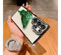 Bling Diamond Plating Butterfly Case for Samsung Galaxy S25 S24 S23 S22 Plus Ultra A16 A06 A55 A35 A25 A54 Glitter Cover(For Samsung A16/3)