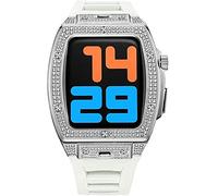 Bling Diamond Watch Cover Case Modification Kit，For 45MM 44MM Rubber Strap Jewelry Metal Case Women，For IWatch SE 8 7 6 4 5 4 Replacement Band