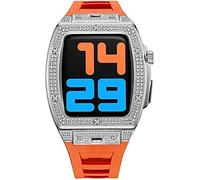 Bling Diamond Watch Cover Case Modification Kit，For 45MM 44MM Rubber Strap Jewelry Metal Case Women，For IWatch SE 8 7 6 4 5 4 Replacement Band