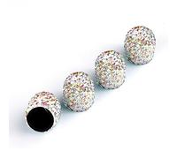 Bling Dust Caps, 4 Pack Sparkling Handmade Crystal Diamond Rhinestone Car Tyre Valve Caps Universal Bling Car Valve Stem Covers Chrome Attractive Dustproof (colorful)