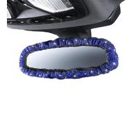 Bling - Elastic Rearview Mirror Cover with Glass for Women, Universal Rearview Mirror Accessories for Most Cars, SUVs, Trucks(Blue)