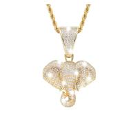 Bling Elephant Diamond Car Accessories, Lucky Crystal Sun Catcher Ornament, Car Rear View Mirror Charm, Crystal Car Mirror Interior Hanging Ornament Pendant Accessories for Women (Gold)