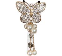 Bling Gold Beautiful Butterfly Rhinestone Badge Reels Retractable Turtle Bee Sunflower Badge Holder ID Badge Reels with Office Staff Nurse Teacher for Alligator Swivel Badge Clip Supplies