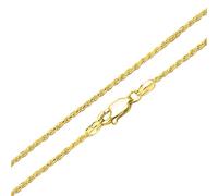 Bling Jewelry 2MM 040 Gauge Strong Gold Plated .925 Sterling Silver Rope Link Chain Necklace For Women Made In Italy 16 20 24 In