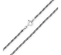 Bling Jewelry Bali Style Thin Rope Twist Black Oxidized Antiqued Chain Necklace For Women 1MM .925 Sterling Silver 18 Inch