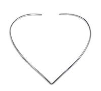 Bling Jewelry Basic Simple Slider Choker V Shape Collar Statement Necklace For Women .925 Silver Sterling Add Your Pendant 2MM