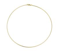 Bling Jewelry Basic Simple Thin Slider Omega Cubetto Chain Snake Choker Flex Collar Necklace For Women Gold Plated .925 Silver Sterling Add Pendant 16"