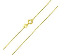 Bling Jewelry Basic Thin 019 Gauge Box Chain Necklace For Women Gold Plated .925 Sterling Silver 16 Inches Made In Italy