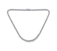Bling Jewelry Classic Traditional Bridal Cubic Zirconia Graduated AAA CZ Circle Round Bezel Set Statement Tennis Necklace Collar For Women Wedding Prom Silver Plated
