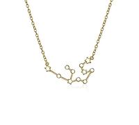 Bling Jewelry Delicate Celestial Astrology Zodiac Aquarius Constellation Stars Necklace For Women For Teen Gold Plated Sterling Silver