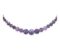 Bling Jewelry Elegante Einfache Abgestufte Runde Erstellt Halb Wertvollen Edelstein Perle Strang Halskette Schmuck Fr Frauen 16-18 Zoll Stein 12 Bis16MM