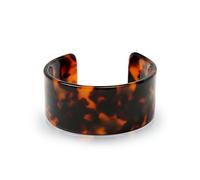 Bling Jewelry Fashion Statement Brown Golden Acrylic Marbled Leopard Tortoise Shell Wide Cuff Bangle For Women Teen
