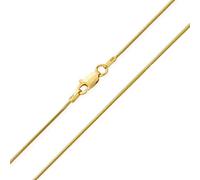 Bling Jewelry Flexible Strong 1.5MM Gold Plated .925 Sterling Silver Magic 8-Sided Snake Chain Necklace for Women and Men 16 Inch