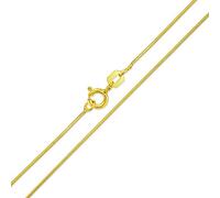 Bling Jewelry Flexible Strong 1MM Gold Plated .925 Sterling Silver Magic 8-Sided Snake Chain Necklace for Women and Men 16 Inch