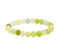 Bling Jewelry Gemstone Semi Precious Matte New Jade Serpentine Round Bead Ball 8MM Stacking Stretch Bracelet For Women Men Teen Unisex