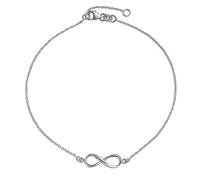 Bling Jewelry Infinity Figure Eight Love Knot Charm Anklet Link Ankle Bracelet For Women .925 Sterling Silver Adjustable 9 To 10 Inch With Extender