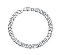 Bling Jewelry Men's Big Thick 8MM Solid Heavy Miami Cuban Curb Link Bracelet .925 Sterling Silver Made In Italy 9 Inch