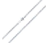 Bling Jewelry Men's Heavy Large Solid 5MM Thick .925 Sterling Silver Square Box Chain Necklace For Men Teen Made In Italy 18 Inch