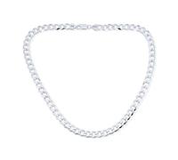 Bling Jewelry Men's Solid 7MM Diamond Cut .925 Sterling Silver Miami Cuban Curb Chain Necklace For Men Teens Women 24 Inch