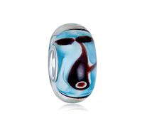 Bling Jewelry Nautical Whale Ocean Murano Glass .925 Sterling Silver Core Spacer Bead Fits European Charm Bracelet For Women For Teen
