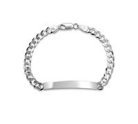 Bling Jewelry Personalize Bar Name Plated Identification ID Bracelet for Men 5 MM Diamond Cut Miami Cuban Curb Link Chain Link 180 Gauge .925 Sterling Silver 7.5 Inch Customizable