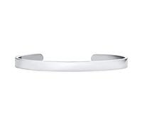 Bling Jewelry Personalize Unisex Flat Slender Stackable Bangle Cuff Bracelet For Men Women Teens Black Plated Silver Tone Stainless Steel Customizable