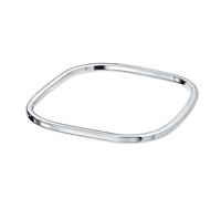 Bling Jewelry Personalized Engravable Plain Stackable Smooth Polished Solid Square Bangle Bracelet For Women .925 Sterling Silver
