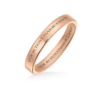Bling Jewelry Personalized Thin Cigar Flat Couples Titanium Wedding Band Rings For Men Women Polished Comfort Fit 3MM Custom Engraved