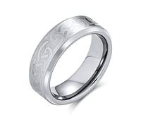 Bling Jewelry Personalized Unisex Irish Viking Celtic Infinity Love Knot Couples Wide Titanium Wedding Band Rings 7MM For Men Women Matte Silver Tone 7MM Customizable