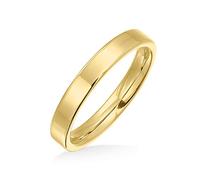 Bling Jewelry Plain Simple Thin Cigar Flat Couples Titanium Wedding Band Rings For Men For Women Polished Gold-Tone Comfort Fit 3MM