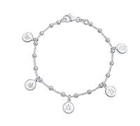 Bling Jewelry Protection Dangle Round Disc Medal Multi Charm Guardian Angels Cherubs Coin Bracelet For Women For Teen .925 Sterling Silver