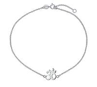 Bling Jewelry Sanskrit Symbol Yoga Aum Om Ohm Anklet Religious Charm Anklet Link Ankle Bracelet For Women Teens .925 Silver Adjustable 9 To 10 Inch