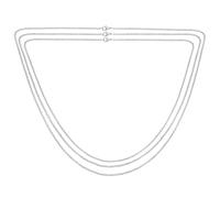 Bling Jewelry Set of Three Unisex Elegant Dainty Rolo Cable Chain Necklace Silver Tone Stainless Steel Women Men Teens 16, 18 & 24 Inch 2.5 MM