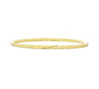 Bling Jewelry Simple Basic Thin Stacking Single Bangle For Women Teen Bracelets Round Smooth 18K Yellow Gold Plated 2.5MM
