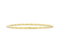 Bling Jewelry Simple Basic Thin Stacking Single Bangle for Women Teen Bracelets Round Twist 18K Yellow Gold Plated 2MM