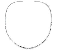 Bling Jewelry Simple Thin Boho Aged Hammered Choker Slider Collar Contoured Statement Necklace Women Silver Sterling Add Pendant 2MM
