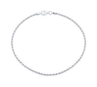 Bling Jewelry Strong Cable Rope Chain Anklet Ankle Bracelet For Women Teens .925 Sterling Silver 9 Inch Made in Italy