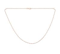Bling Jewelry Thin Singapore Link Chain 1.5 MM 020 Gauge For Women Necklace Rose Gold Plated .925 Sterling Silver Made In Italy 18 Inch