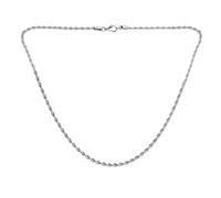 Bling Jewelry Unisex 18 Inch 3mm 040 Gauge Classic Strong Simple Twist Cable Rope Chain Necklace Silver Tone Stainless Steel Men Women Teens