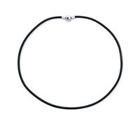 Bling Jewelry Unisex Genuine Smooth Black Leather Cord Necklace For Men Women Teen .925 Sterling Silver Barrel Clasp 18 Inch