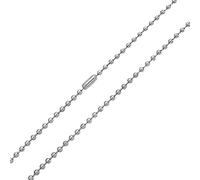 Bling Jewelry Unisex Mens Link Strong Silver Tone Stainless Steel Shot Bead Ball Chain Necklace For Men Teens Women 30 Inch 3MM