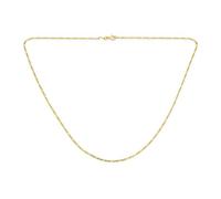 Bling Jewelry Unisex Thin Lightweight 1.2MM Strong Solid Yellow Gold Overlay.925 Sterling Silver Figaro Link Chain Necklace For Men Women 16 Inch